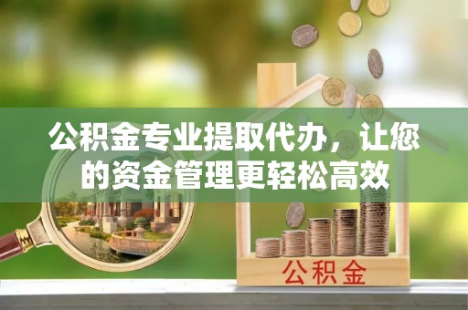 孟村公积金专业提取代办，让您的资金管理更轻松高效