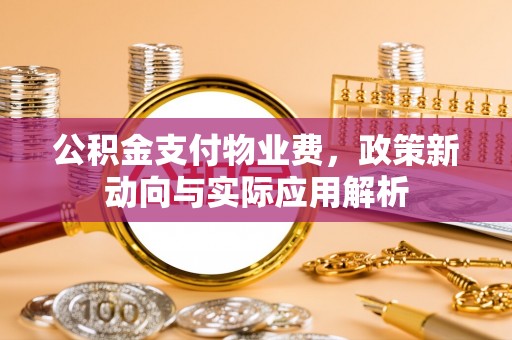 孟村公积金支付物业费，政策新动向与实际应用解析